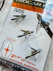 1 pk Muzzy Archery Trocar HBX CROSSBOW Mechanical 4 blade 100 Grain 3 Broadhead