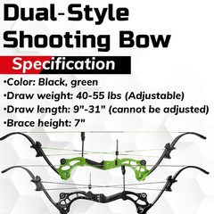 Compound Bow Arrow Kit 40-55lbs Archery Fiberglass Limbs Hunting Shooting Target