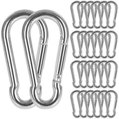 10 PCS Stainless Steel Carabiners Spring Snap Hooks Heavy Duty Keychain Clip NEW