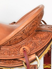 79HS Hilason Classic Series Hand-Made Rodeo Bronc American Leather Saddle