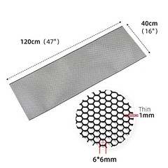 47×16 inches Car Pickup Truck Grill Mesh Spoiler Bumper 6x1mm Honeycomb Black