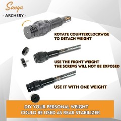 Archery Stabilizer Kit with Damping System, Weights Included-~