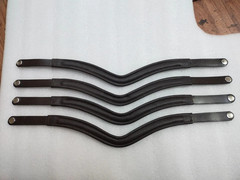 Set of 7 Empty Channel Leather Snap Browband in All Sizes & Shapes (6 & 8 mm)