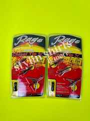 TWO Rage Slipcam CHISEL TIP SC 2″+ cut mechanical 2 blade broadheads 100 grain