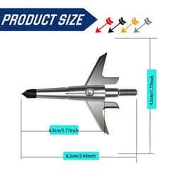 12Pcs Hunting Broadheads 100 Grain Compound Bow Crossbow Shooting Point