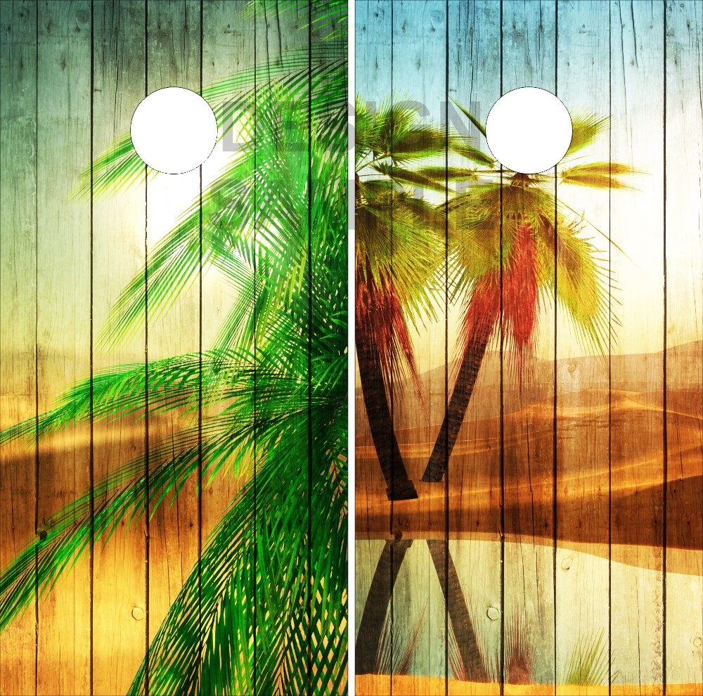 Desert Landscape Cornhole Wrap Bag Toss Skin Decal Sticker