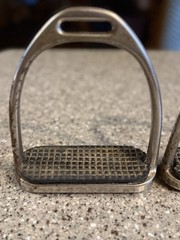 Set Of Fillis Stirrup Irons 12 Cm (4.7”) With rubber Tread pads Well Loved