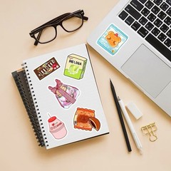 30Pcs Random Kawaii Food Snack Drink Cute Trendy Graffiti Waterproof Stickers