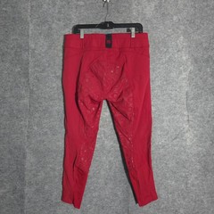 Romph Breeches Women 30R Red Equestrian Riding Pants Full Seat High Rise Stretch