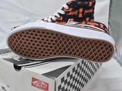 VANS Thrasher Flame Print High Top Skateboarding Shoes Black Men’s US 7 D