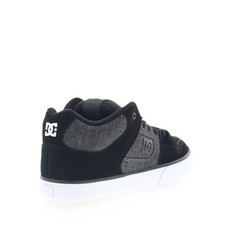 DC Pure Mid ADYS400082-BKO Mens Black Nubuck Skate Inspired Sneakers Shoes