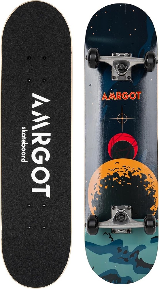 Skateboards for Beginners,31 * 8 inches Complete Skateboards for Kids,Boys,Girls