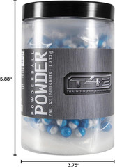 T4E Premium .43 Caliber Powder Ball Ammo for Paintball Guns, 500 Count, Multi (P