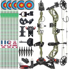 Compound Bow Set 30-70lbs Archery Hunting 310FPS for Adult Arrow Target Practice