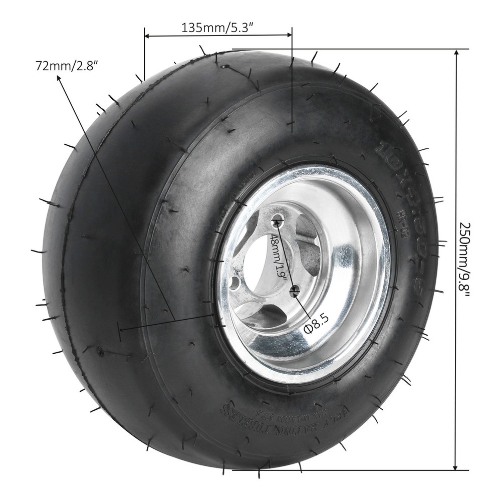 5″ Wheel Tire Combo 10×4.50-5 11×7.10-5 ATV Quad Racing Go Kart Buggy Drift Cart