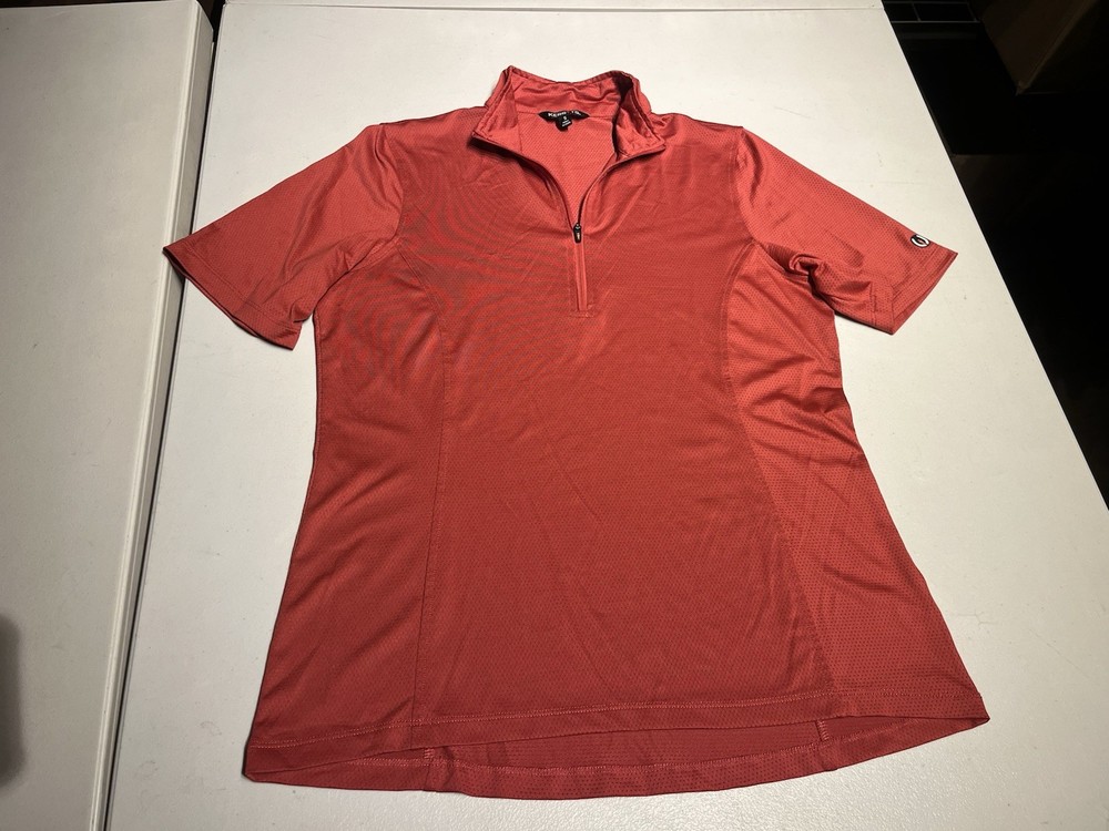 Kerrits Shirt Women’s Small Up Orange Aire Ice Fil Tech Top 1/4 Zipper Pullover