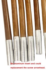 24pcs Archery 32in 45-50lbs Customized Bamboo Arrows with Replacable Arrowhead