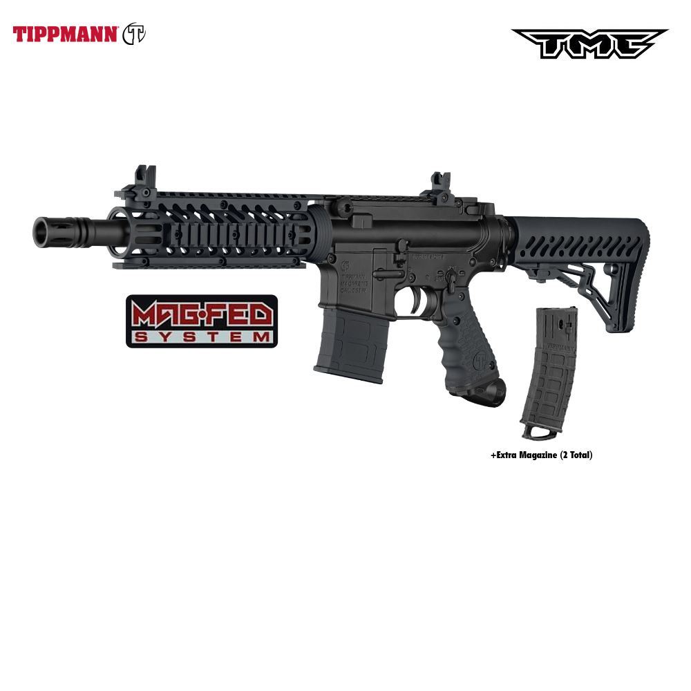 Tippmann TMC MAGFED Paintball Marker – Black / Black