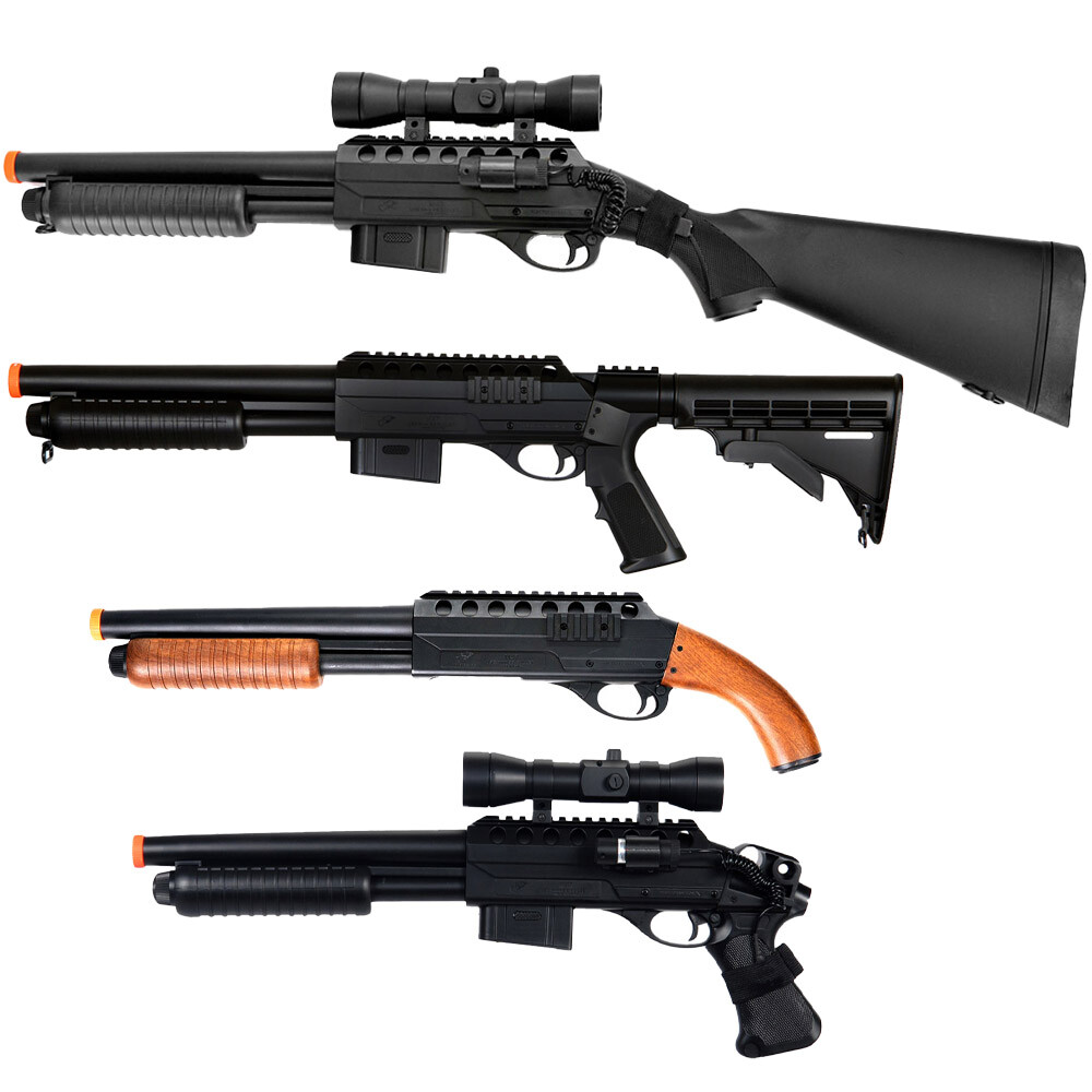 DOUBLE EAGLE M47 Single-Shot Spring Powered Pump Action Airsoft Shotgun