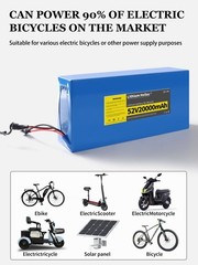 52V 48V 36V li-ion battery for ≤1200W ebike scooter motor with 30/40BMS