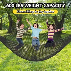 Climbing Net for Kids – 14.8FT x 9.9FT Double Layers Heavy Duty Playground Sa…