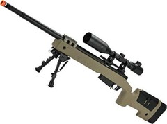 Evike – 6mmProShop PDI Upgraded USMC M40A5 Bolt Action Airsoft Sniper Rifle Tan