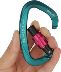 Heavy Duty Rock Climbing Carabiner Set – D Shape Design