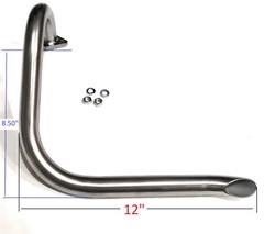 Mini Bike custom Exhaust Header Pipe for Predator 212cc & Honda GX200.