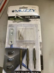 Muzzy Broadheads 3 blade 100 Grain 100gr 3 Pack Deer Bear Elk 1-3/16″ Cut