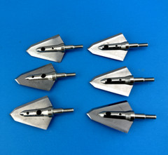 6 qty 200 grain solid Fixed Single Bevel Traditional Hunting SHARP Broadheads