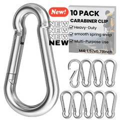 10pcs Small Carabiner Clip Heavy Duty Spring Snap Hooks Durable Alloy Mini