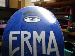 ERMA Skateboard Deck Cartoon Art Design Blue Graphic Art Theme Collector SEALED