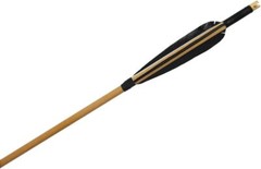 12Pcs 33″ Wooden Arrow LongBow Hunting Red Lightning Turkey Feather Fletching