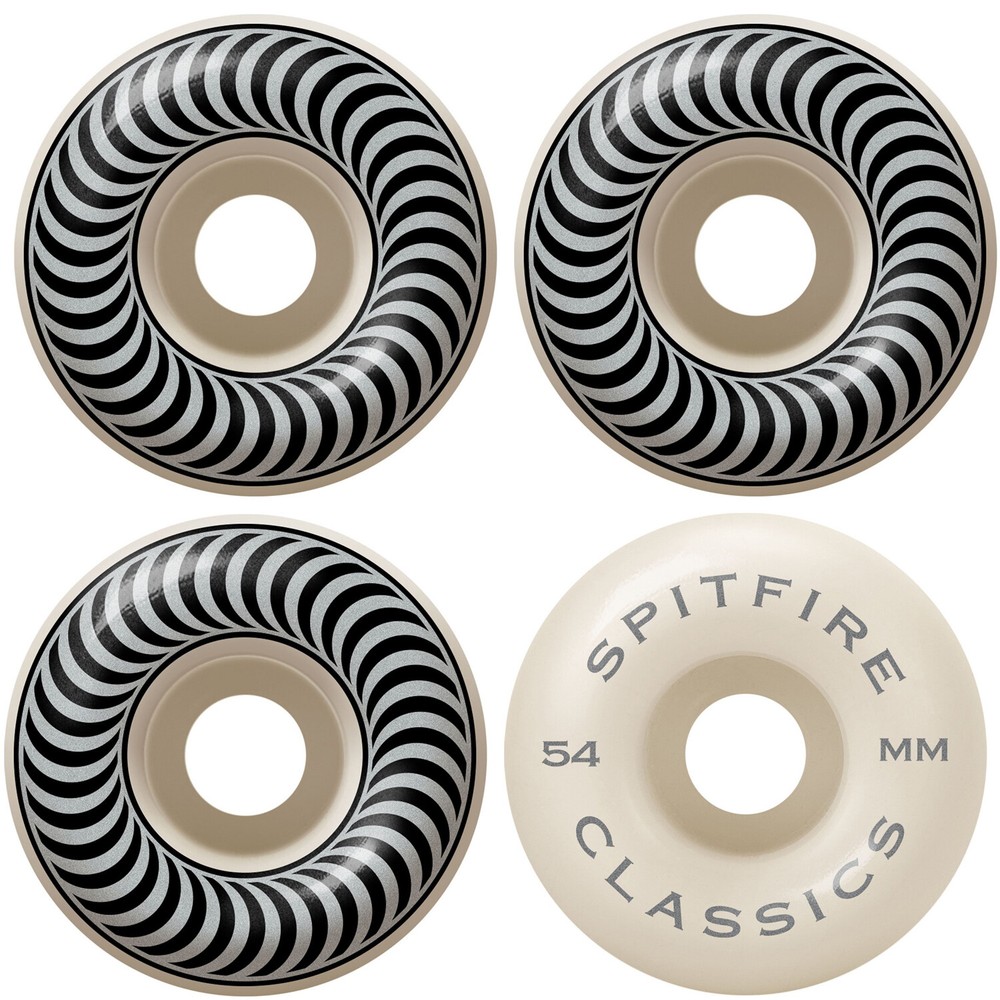 SPITFIRE Skateboard Wheels 54mm CLASSICS Silver/White