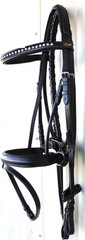 Horse English Show Padded Bridle Crystal Bling Browband White 803MT11C