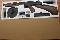 Auto Electric Airsoft Gun Thompson Tommy Gun M1A1 Wood Color 6mm BB