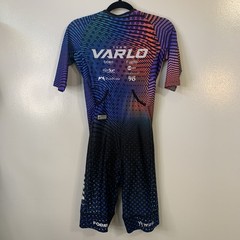 Team Varlo Men’s Comfort Zip Up Mezza Triathlon Suit Multi Color XL