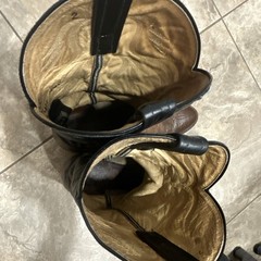 Tony Lama Brown & Black Leather Bullhide Cowboy Boots 10.5EE