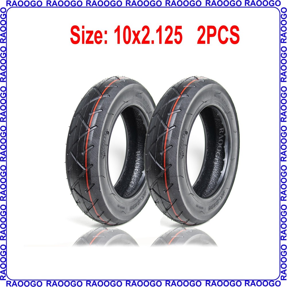 2 PCS 10×2.125 Tire fit 10×2 Thick Rubber for Electric Scooter