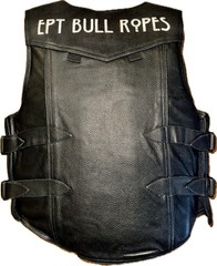 EPT Premium Leather Bull Riding Vest – Black Leather EPT Brand – Adult Sizes: Sm