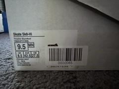 VANS Skate Sk8-Hi Thrasher Black/Multi Skateboarding Shoes Men’s 9.5 D