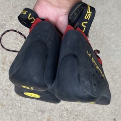 La Sportiva Nago Climbing Shoes EU 43 Men 10 Women 11 Red Vibram Edge Italy