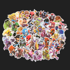 50pcs Superhero Waterproof Stickers Cute for Kids and Teens, Vinyl VSCO Stickes.