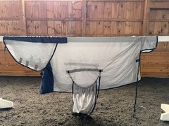 84” Bucas Buzz Off Full Neck Horse Fly Sheet w/Belly Protection – Used
