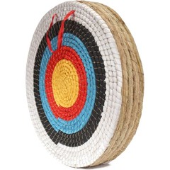 Archery Target Straw Round 50cm for Shooting Practice with Colored Rope