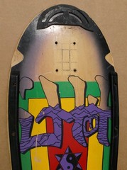 1988 ALVA JEF HARTSEL «STREET FIRE 2» SKATEBOARD DECK USED RARE RASTA
