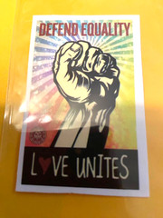 Defend Equality-Sticker-Die Cut-Love Unites-1.75″ x 2.6″-Skateboard Sticker-New