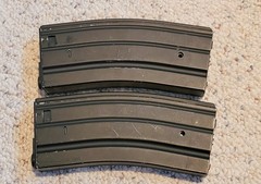 Lot of 2 BB / Airsoft Magazine Black Metal Polymer AR Style