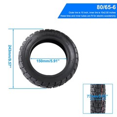 80/65-6 Scooter Tire & Inner Tube 10″ Offroad Tire Motorcycle Electric Scooter