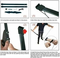 51in. Takedown Recurve Bow Right Hand 30/40lbs Hunting 12×28″ Archery Arrows Set
